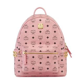 [送女友]【新年礼物】MCM STARK小号桃花粉双肩通勤背包女包