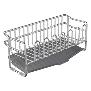 御仕家海绵沥水架不锈钢抹布收纳厨房洗碗水槽池水龙头窄边置物架