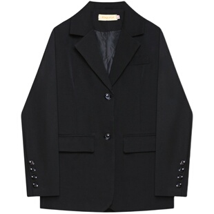 白色小西装外套2024秋大码韩版小众设计英伦风女士小西服西装外套