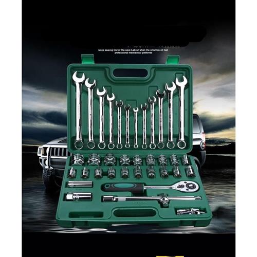 手动套筒扳手32件套筒组套工具8-32mm汽车修理组合套装车载家用