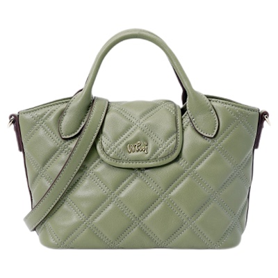 WHY菜篮子包香风菱格包精致时尚