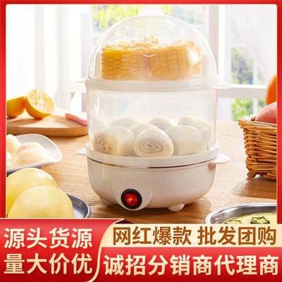 三层煮蛋器自动断电双层不锈钢机器厂家直供多功能蒸蛋早餐迷你
