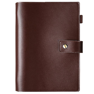 真皮笔记本本子手工头层牛皮革本软皮皮面本a5活页本可拆卸高档商务工作记事本复古牛皮本定制logo礼盒套装