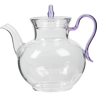 寻心玻璃带过滤家用耐高温仿宋花茶壶大号泡茶壶一壶两杯茶具套装