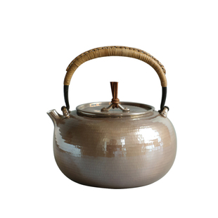 纯银时代 真锅静良紫皮烧水厚重版足银999纯手工一张打古拙1100ml