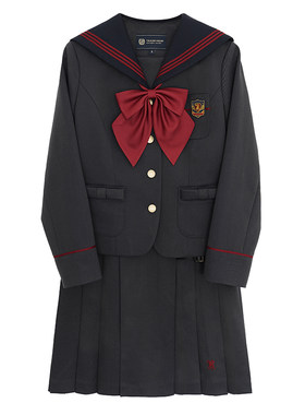 月野家赤三本收腰冬服