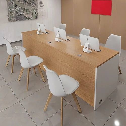 现代简约电脑办公桌椅组合服务接待咨询吧台旅行社桌迎宾前台收银