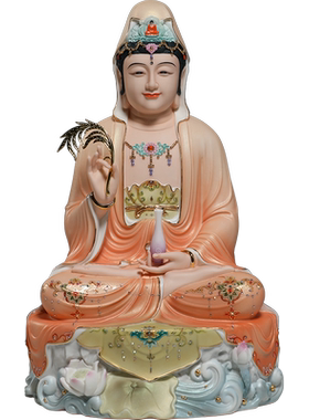 佛堂四圣像摆件微美陶瓷保平安