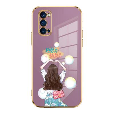 opporeno4软胶少女保护壳