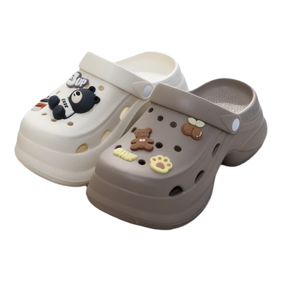 致尚禾厚底洞洞鞋女夏外穿防滑包头凉拖鞋可爱风沙滩鞋61003