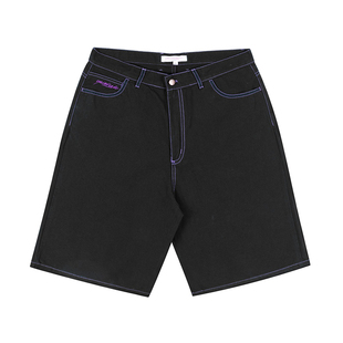 现货正品YARDSALE哥布林goblin刺绣标滑板纯棉帆布宽松牛仔短裤男