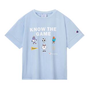 【透气网眼】Champion冠军男女童装夏季新款童趣运动短袖T恤