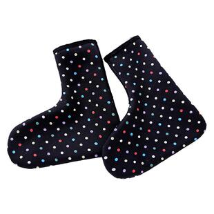 秋冬季加绒加厚保暖袜套成人女长统靴袜子雨鞋袜居家室内地板袜套