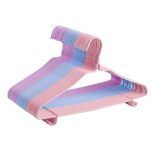 衣架家用挂衣衣撑撑子衣挂晾衣服架挂钩衣架子用学生带钩防滑浸塑