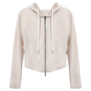 班尼路2026春季开衫拉链连帽卫衣外套女修身显瘦简约休闲上衣潮J