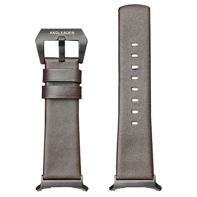 AKGLEADER贴皮商务牛皮手表带