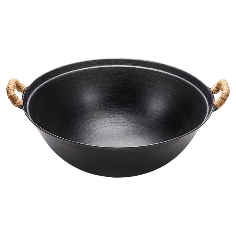 王源吉家用手工铸铁炒锅涂层不易