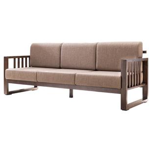 治木工坊实木沙发两人位简约客厅休闲单人沙发白蜡木家用橡木家具