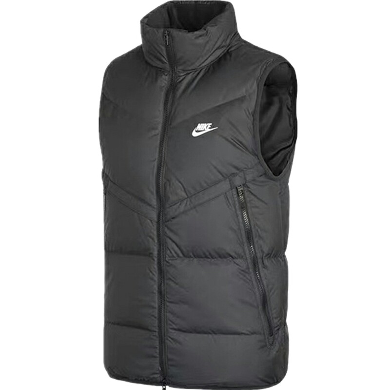 NIKE耐克男子羽绒服马甲冬季新款保暖立领上衣运动背心DV1136-010