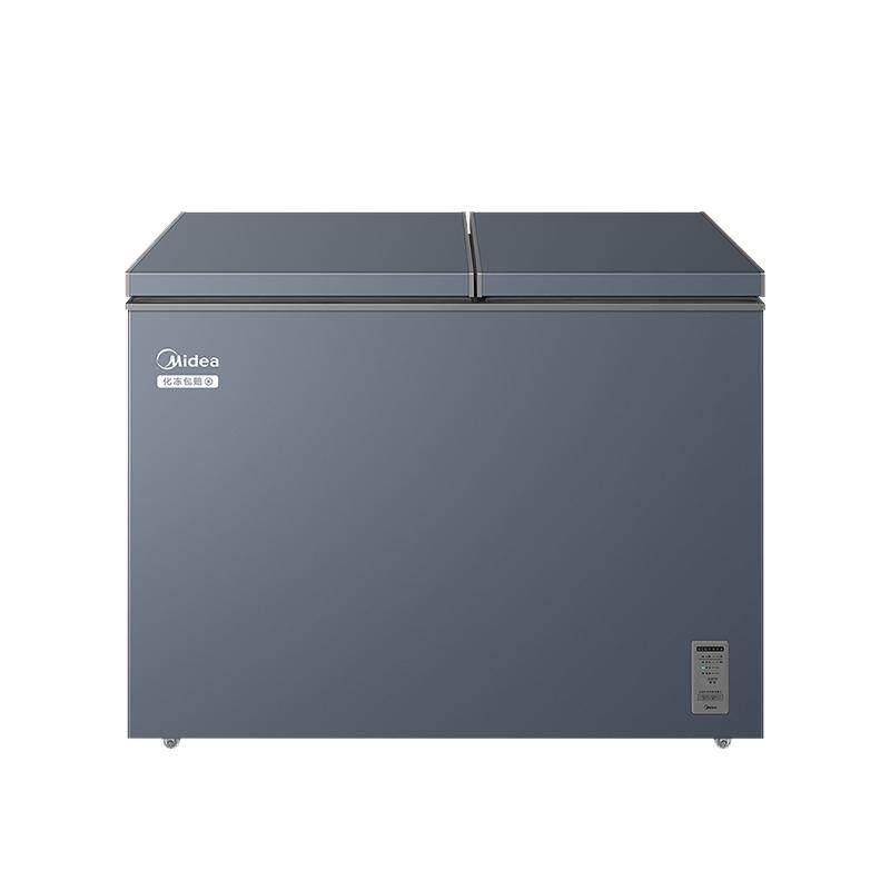 美的双温双箱冰柜281升大容量冷柜355升商用家用保鲜冷藏冷冻两用