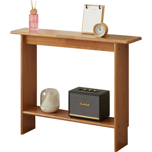 实木玄关桌入户正对门玄关台新中式客厅走廊条案超窄靠墙条几案台