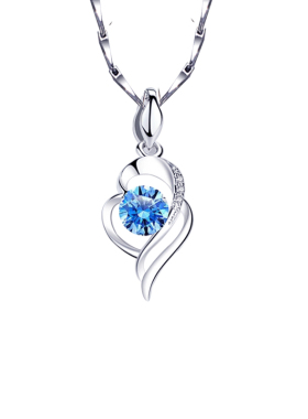 999足银银项链女夏轻奢爱心情侣