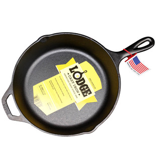 Lodge洛极美国进口铸铁平底锅鸡蛋牛排煎锅无涂层家用山姆铸铁锅