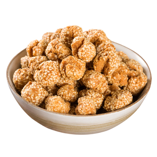 【无加蔗糖】芝麻球香酥开口笑网红怀旧零食小吃传统手工糕点心