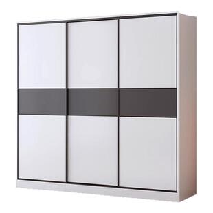 实木衣柜家用卧室2025新款儿童推拉门定制储物柜出租房用简易衣橱