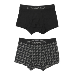 Armani/阿玛尼EA 男士鹰标2件装简约平角内裤 EM001014 AF14994