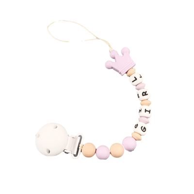 可啃咬奶嘴夹防掉链可水洗珠款