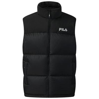 FILA 斐乐官方保暖羽绒马甲男冬季新款时尚休闲RGB-多彩羽绒外套
