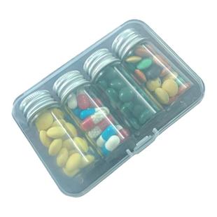 玻璃分装口服液药瓶密封粉末分装药品收纳盒医用茶色药片胶囊瓶子