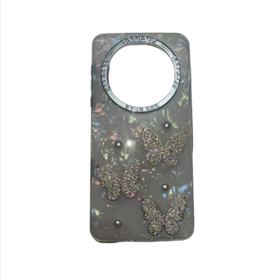 适用于华为荣耀300手机壳honor300pro半透明ultra新款女amm一an00小清新三百立体蝴蝶u高级感防摔保护套uitra