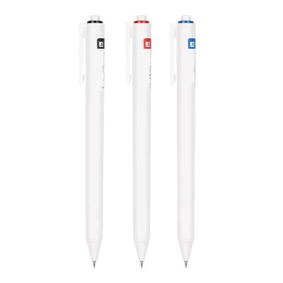 小白笔速干刷题笔水笔黑色中性笔0.5黑笔st笔头高颜值按动红笔葫芦头文具学生顺滑红色蓝色大容量桶装ins风