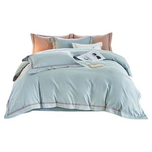 小绵羊糯糯棉绣花四件套磨毛加厚保暖套件被套床单床品家用高品质