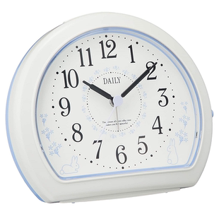 日本丽声原装进口DAILY儿童学生宿舍小兔子卡通贪睡卧室静音闹钟