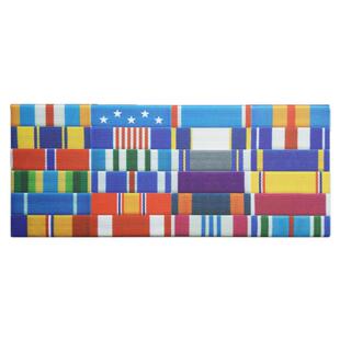 军迷美国空常服军官制服礼服胸前彩色胸条胸章勋略章军衔资历架