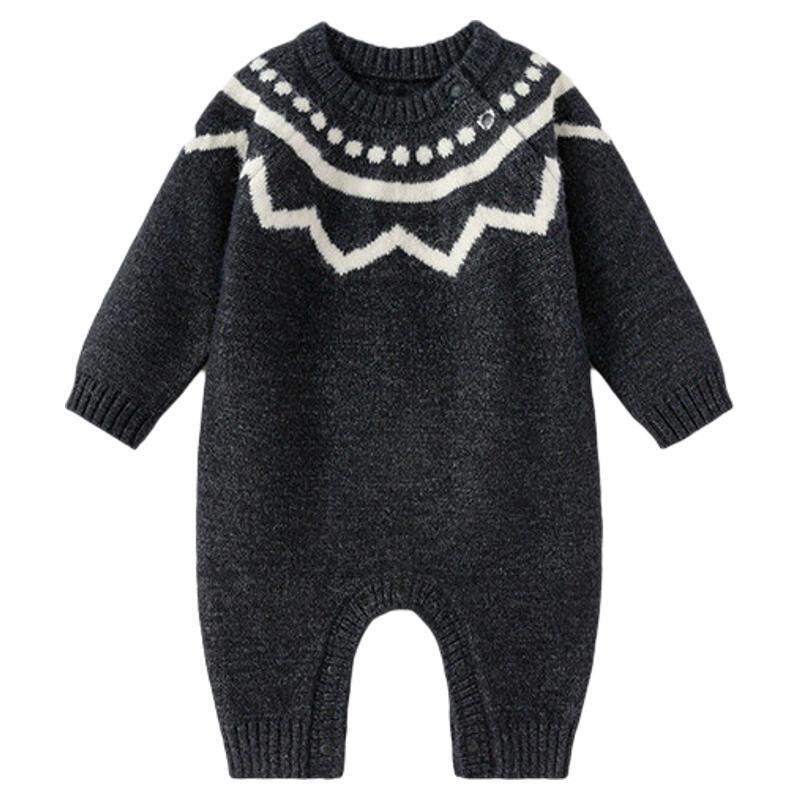 【清仓】babylove婴儿连体衣春秋款衣服毛线针织哈衣爬服宝宝毛衣