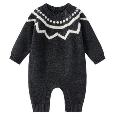 【清仓】babylove婴儿连体衣秋冬款衣服毛线针织哈衣爬服宝宝毛衣