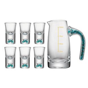 高档家用白酒杯水晶玻璃轻奢创意小号一口烈酒杯子弹杯分酒器套装