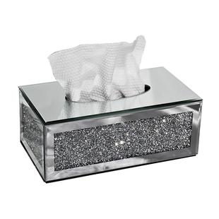 纸巾盒客厅高档轻奢卫生间洗手间擦手纸巾收纳盒新款高颜值镶水钻