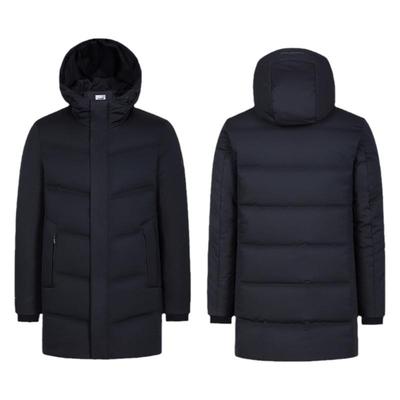 商务白鸭绒羽绒保暖外套中长款