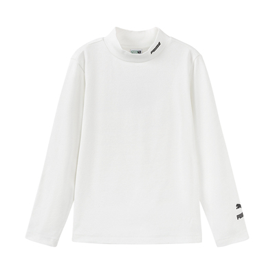 PUMA彪马童装儿童长袖T恤半高领弹力舒适保暖磨毛内搭上衣打底衫