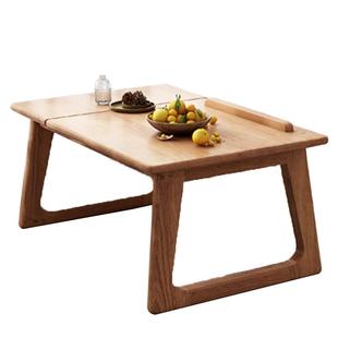 飘窗小桌子家用榻榻米折叠实木茶几窗台地上炕桌日式茶桌阳台矮桌