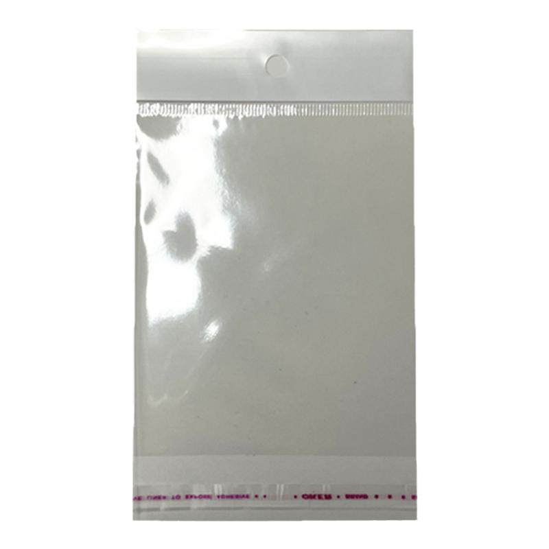 透明白色卡头袋挂孔自粘袋大号opp饰品袋不干胶自封袋玩具包装袋