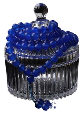 蓝玛瑙108颗多圈手链念珠