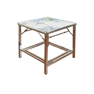 不锈钢可折叠收放四方桌烤火桌家用2025新款湖南烤火桌子全套冬季