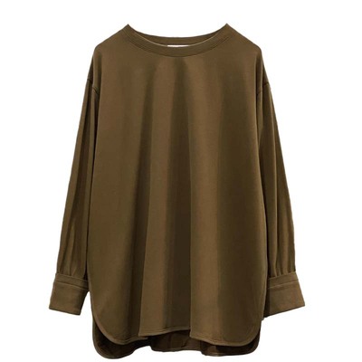 冬季圆领休闲纯棉T恤女韩版长袖