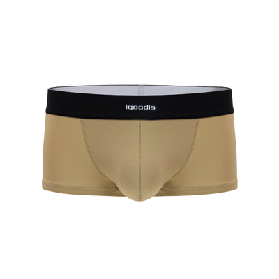 igoodis男平角内裤莫代尔U凸囊袋